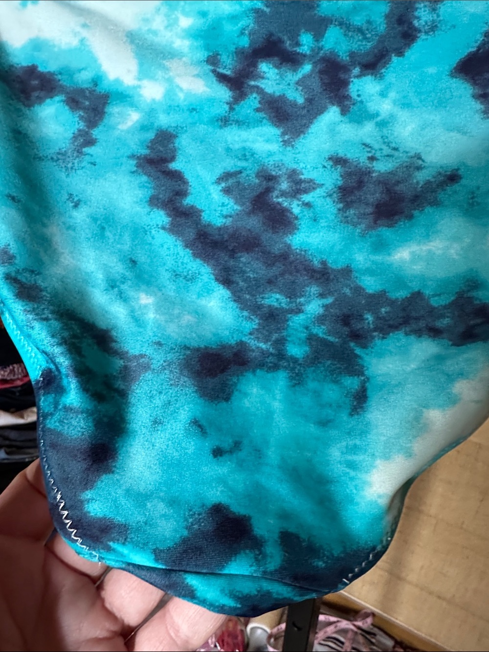 Old Navy Blue Tie Dye Twist Front Bikini Set Size Small Like New - Picture 12 of 12